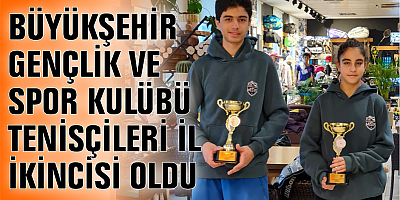 BÜYÜKŞEHİR GENÇLİK VE SPOR KULÜBÜ TENİSÇİLERİ İL İKİNCİSİ OLDU 